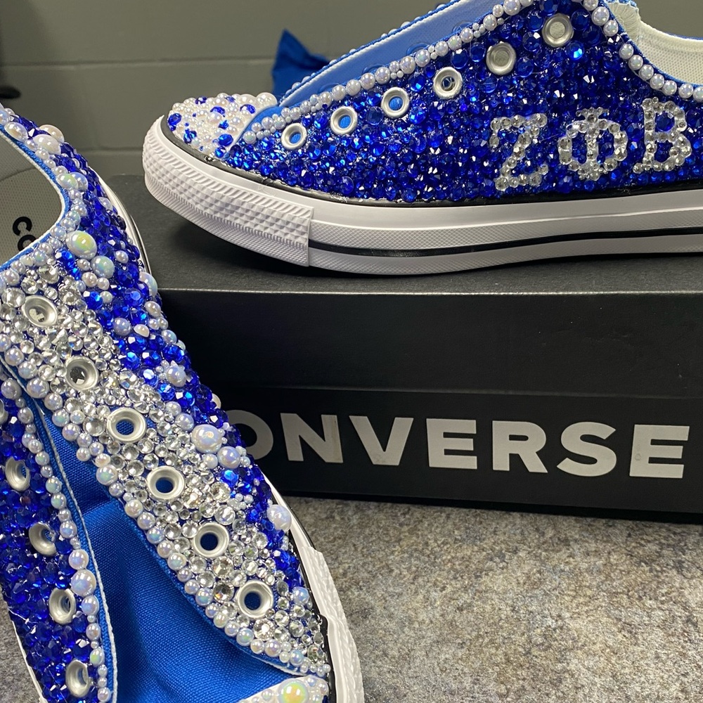 Custom Greek Rhinestone All Star Converse - Picture 6 of 6